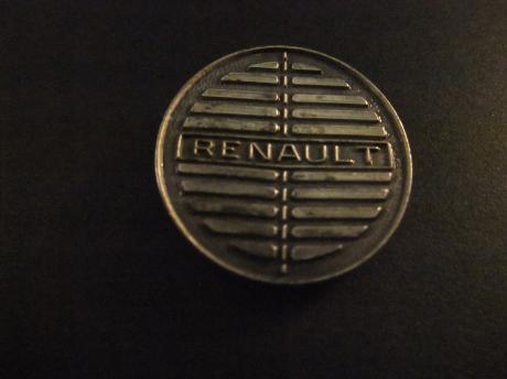 Renault auto logo rond geribbeld zilverkleurig
